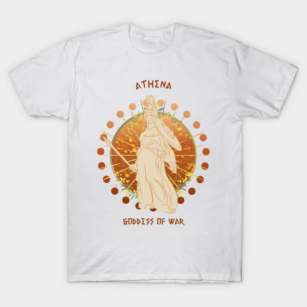 Athena goddess of wisdom and warfare T-Shirt by Mirksaz